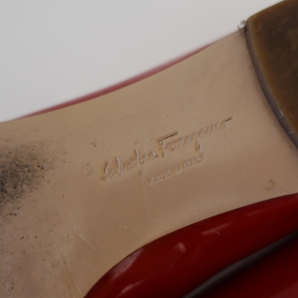 Salvatore Ferragamo Varina Red Patent Flats – Size 5 - Picture 8 of 11